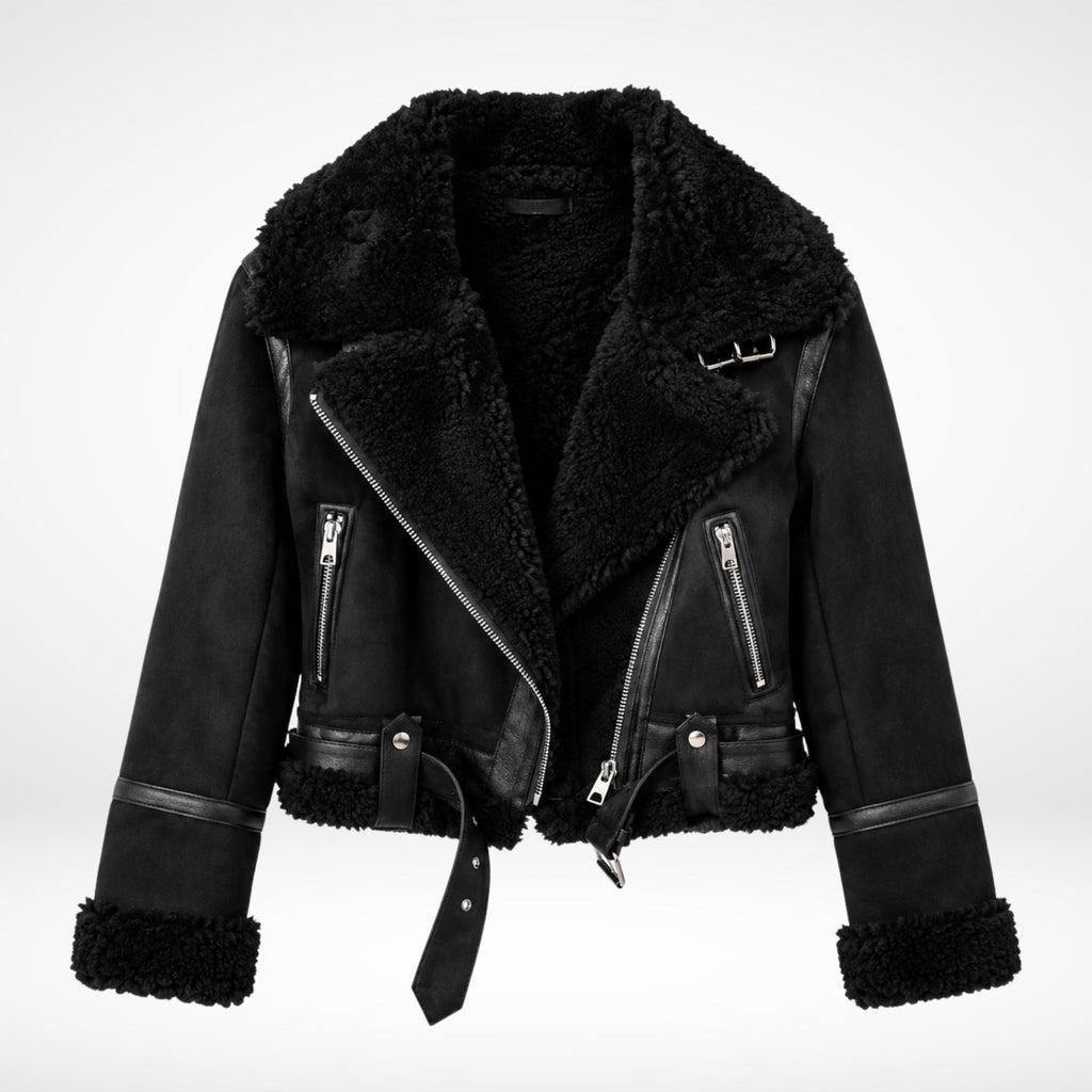 Faux Shearling Aviator Jacket