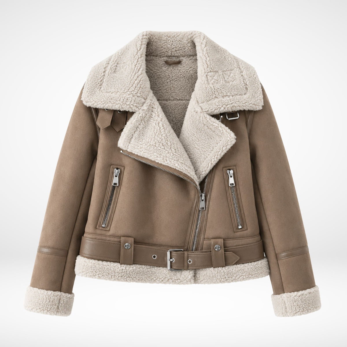 Fliegerjacke aus Kunstlammfell
