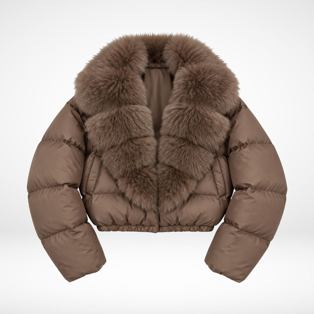 Faux Fur Collar Puffer Jacket