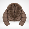 Faux Fur Collar Puffer Jacket