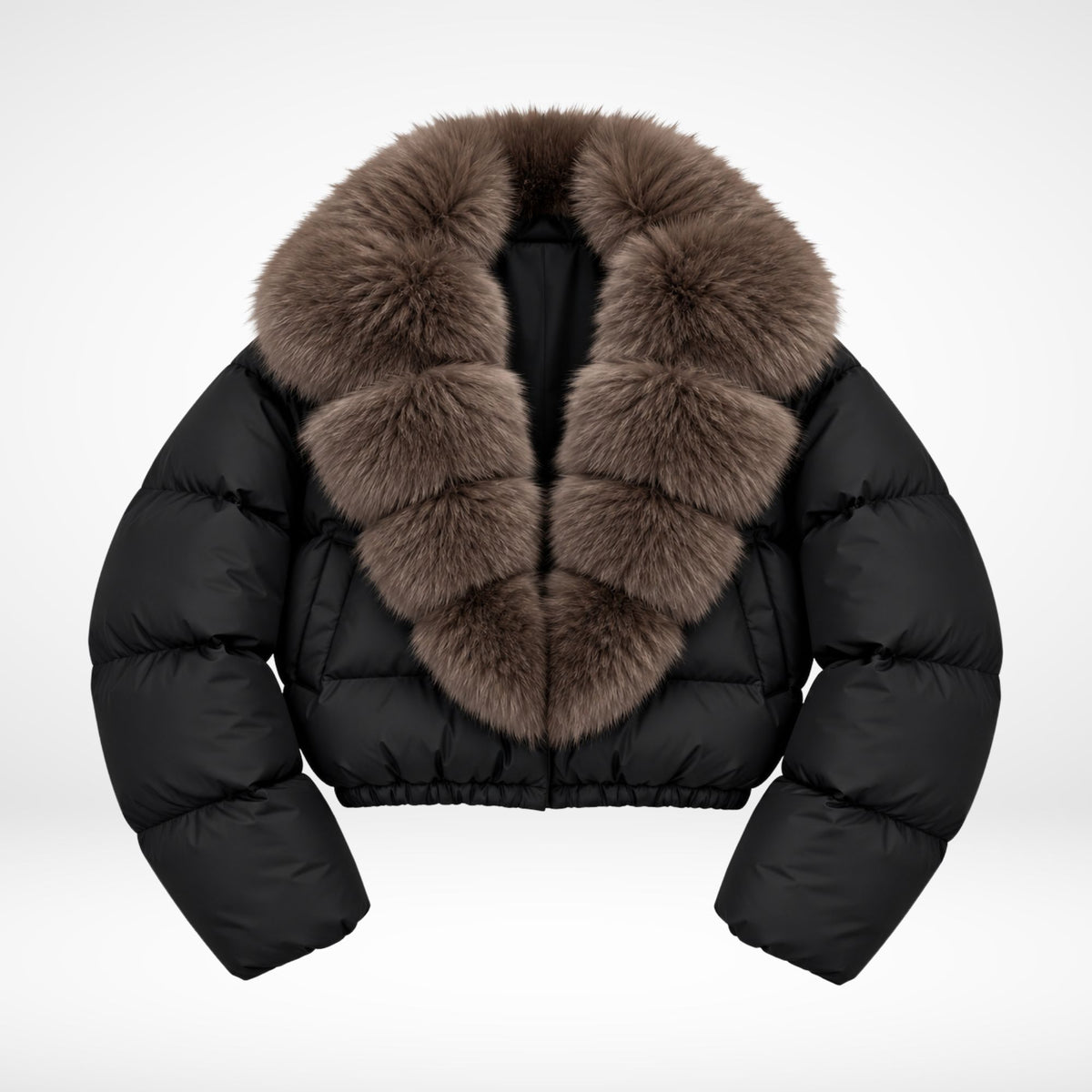 Pufferjacke mit Kunstfellkragen