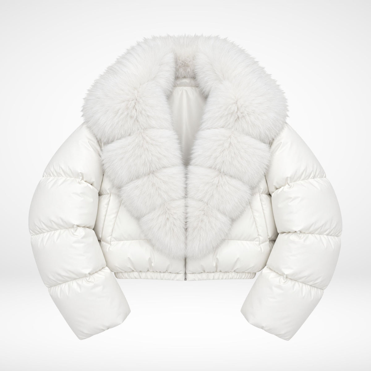 Pufferjacke mit Kunstfellkragen