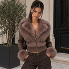 Faux Fur Trim Jacket