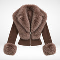 Faux Fur Trim Jacket