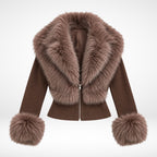 Faux Fur Trim Jacket