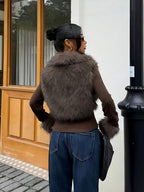 Faux Fur Trim Jacket