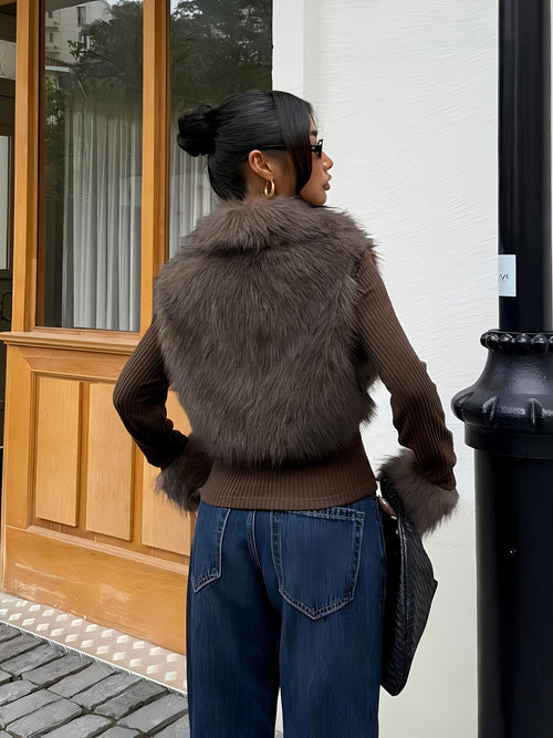 Faux Fur Trim Jacket