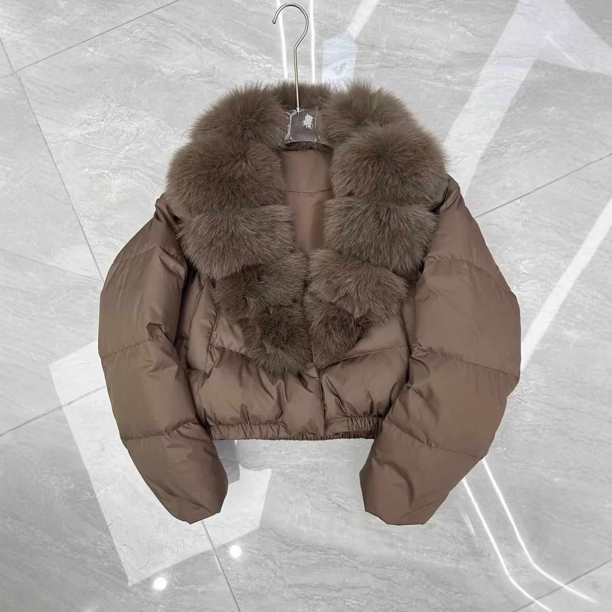 Faux Fur Collar Puffer Jacket