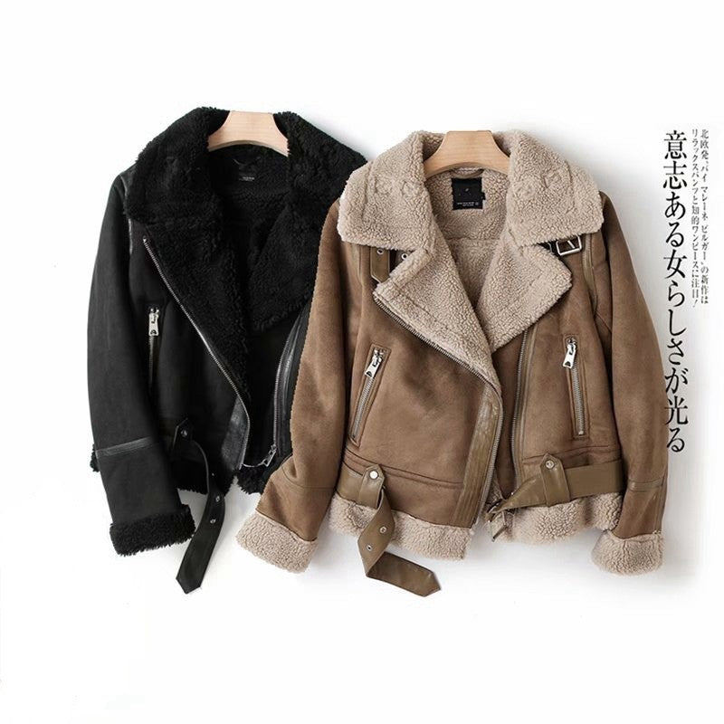 Faux Shearling Aviator Jacket