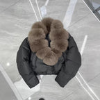 Faux Fur Collar Puffer Jacket