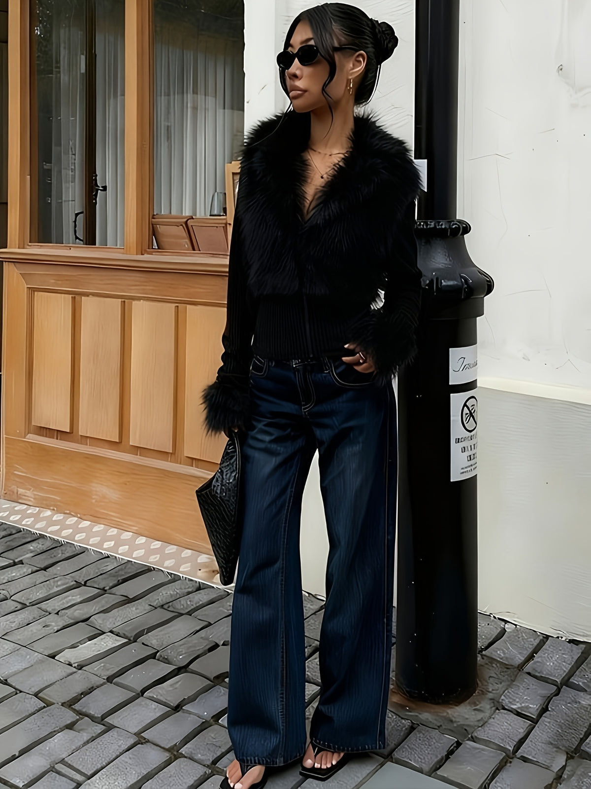 Faux Fur Trim Jacket