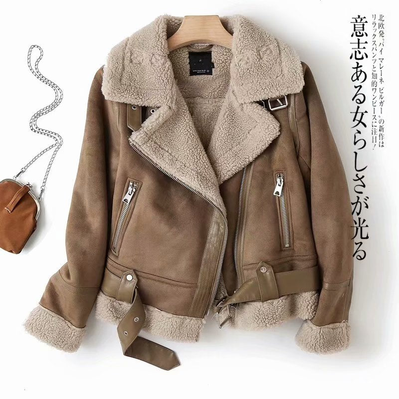 Faux Shearling Aviator Jacket