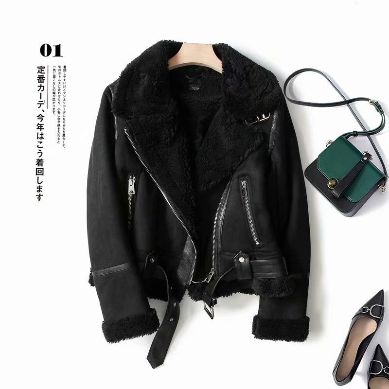 Faux Shearling Aviator Jacket