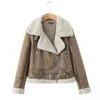 Faux Shearling Aviator Jacket